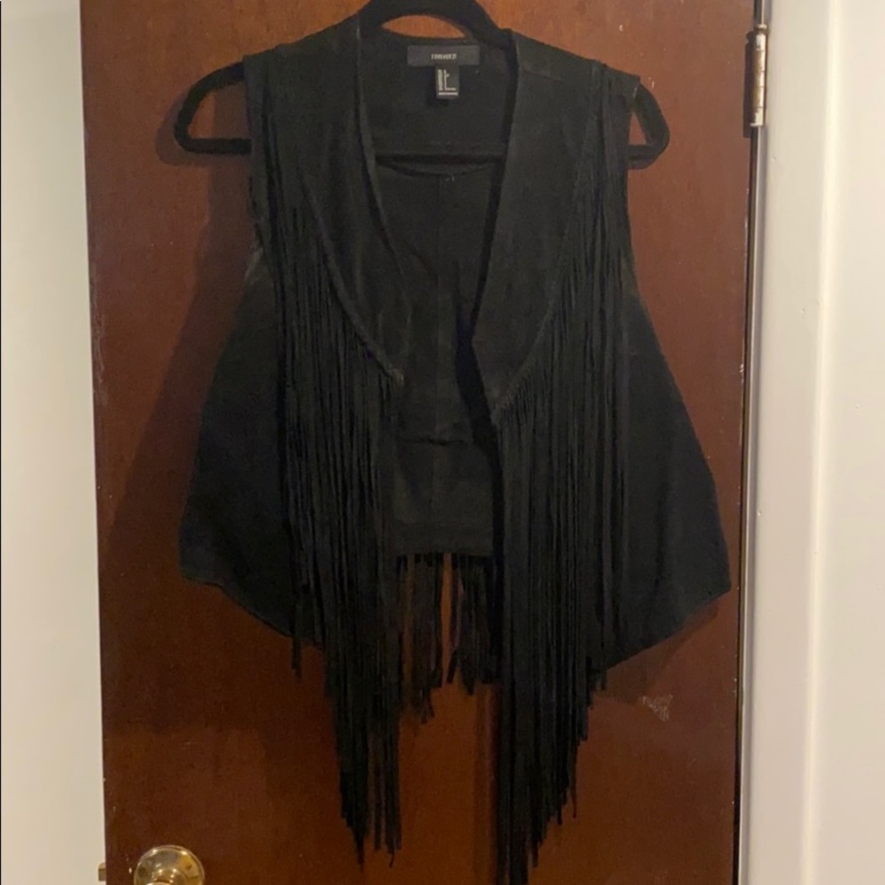 Genuine Leather Fringe Vest